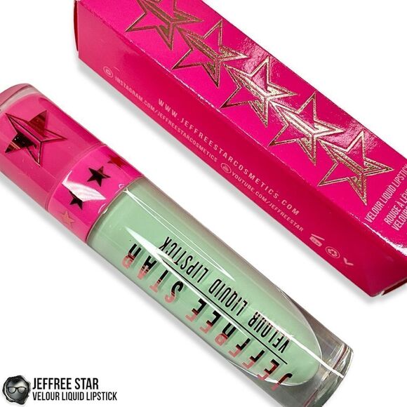 JEFFREE STAR VELOUR LIQUID LIPSTICK IN HIGH SOCIETY PASTEL MINT GREEN LIPCOLOR - Picture 11 of 15